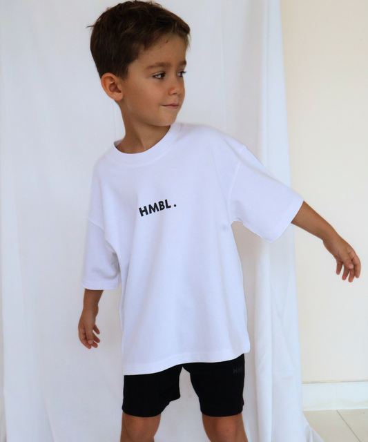 Mini HMBL. Staple Tee - White