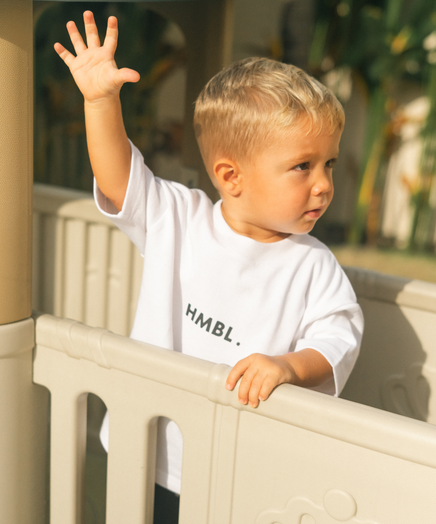 Mini HMBL. Staple Tee - White