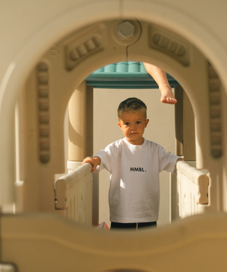 Mini HMBL. Staple Tee - White