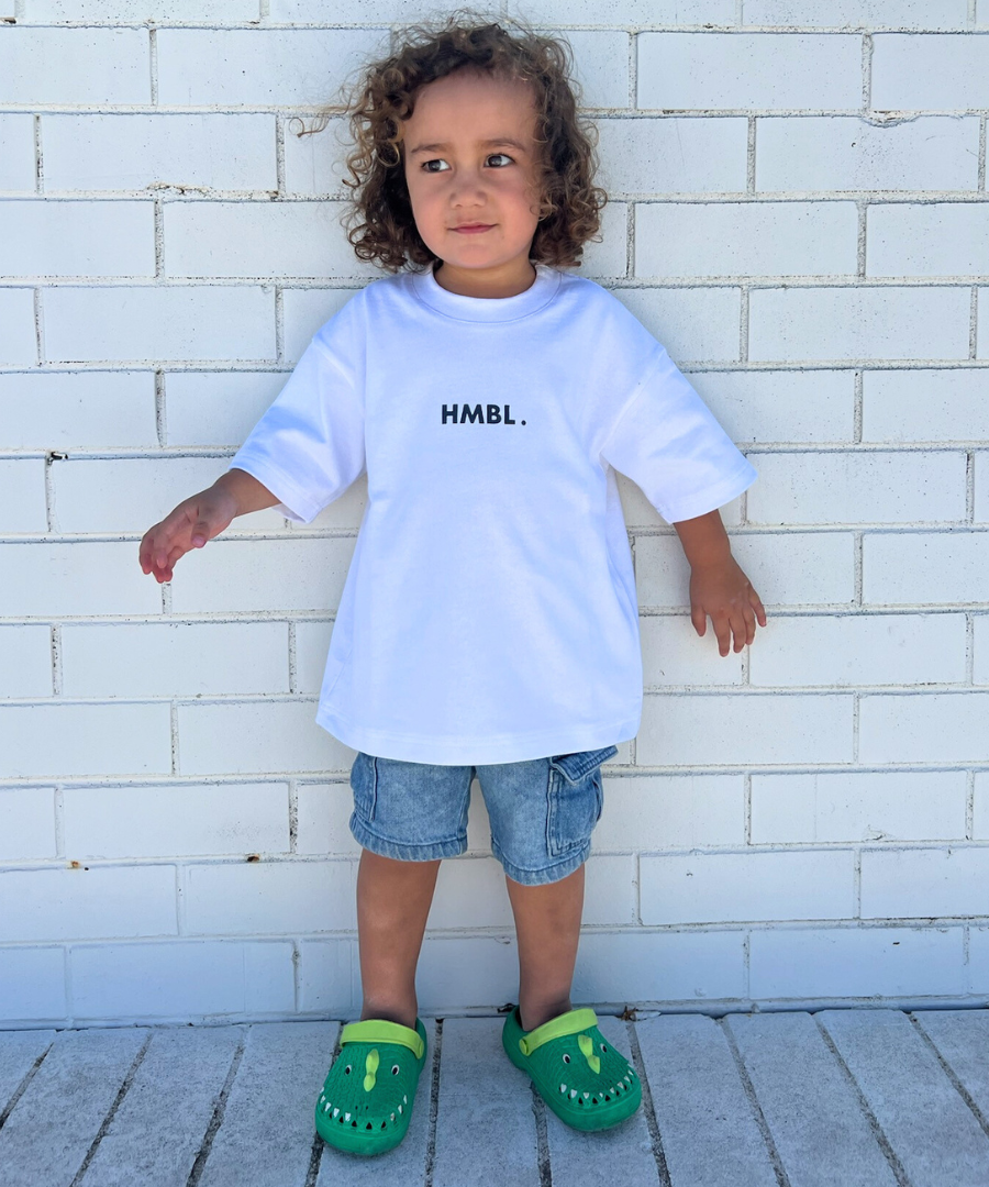 Mini HMBL. Staple Tee - White